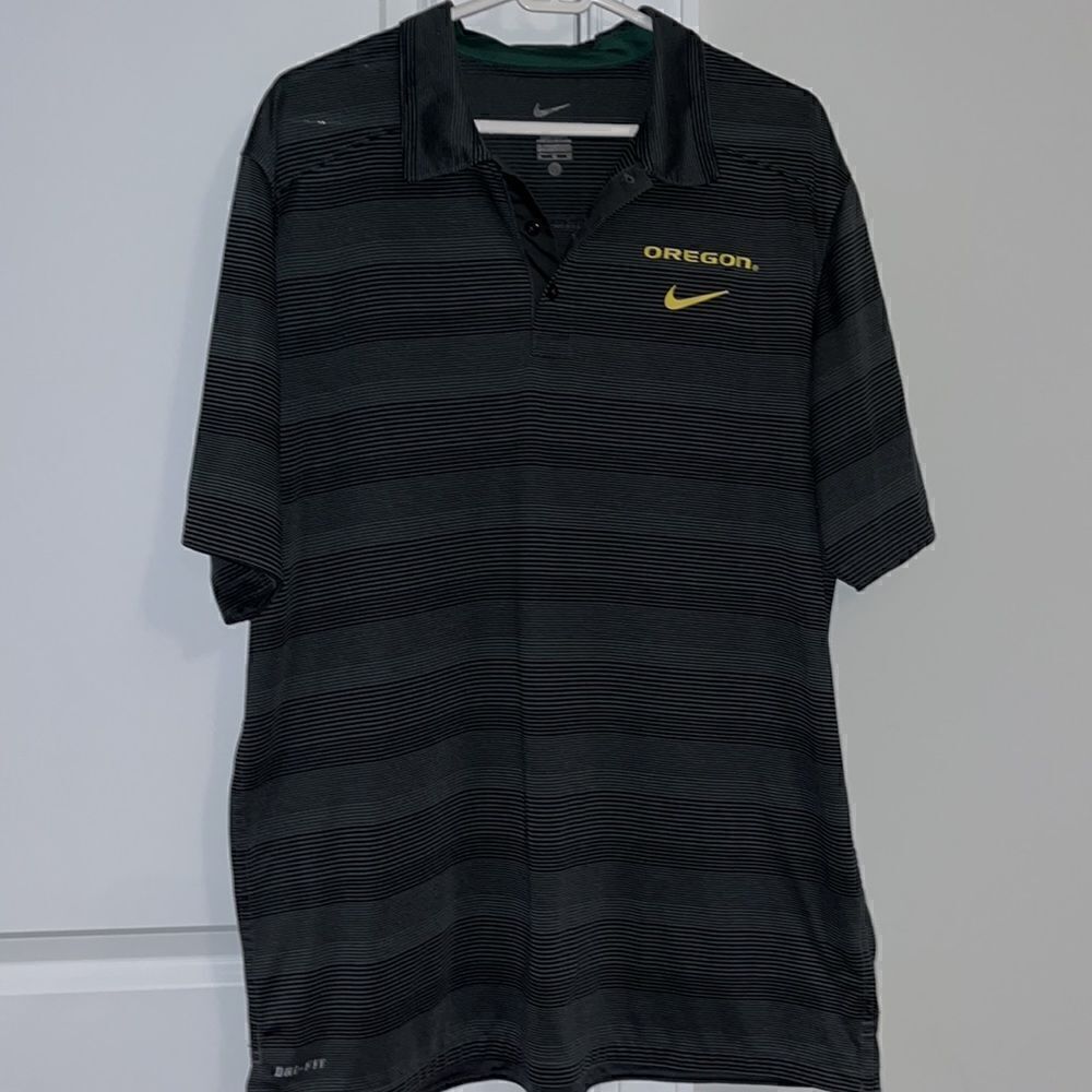Nike Mens Oregon Ducks Dri fit golf polo short sleeve shirt XL Peach Bowl